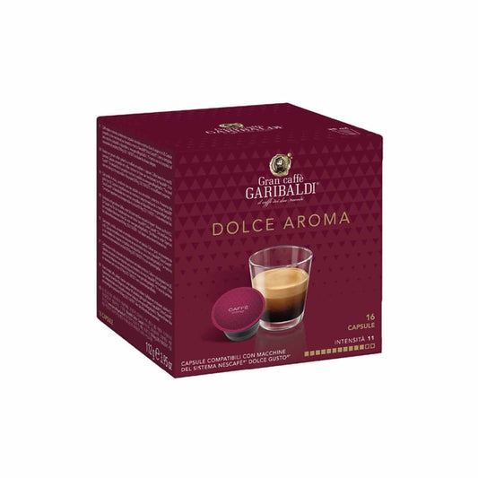 DULCE AROMA DOLCE GUSTO CAPSULAS DE CAFE GRAN CAFFE GARIBALDI, 16 piezas