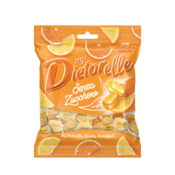 CARAMELOS DUROS  DE NARANJA Y LIMÓN SIN AZUCAR (70gr)