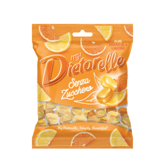 CARAMELOS DUROS  DE NARANJA Y LIMÓN SIN AZUCAR (70gr)