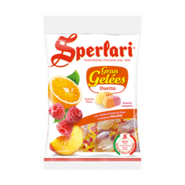 SPERLARI DUETO MELOCOTÓN NARANJA FRAMBUESA LIMA (150gr)