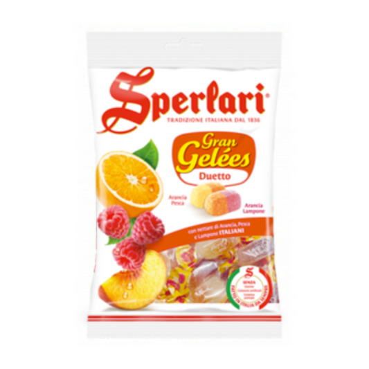 SPERLARI DUETO MELOCOTÓN NARANJA FRAMBUESA LIMA (150gr)