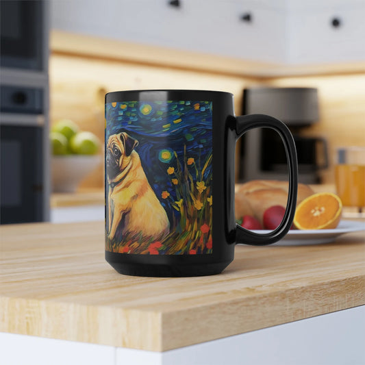 Taza de café Pug pintura