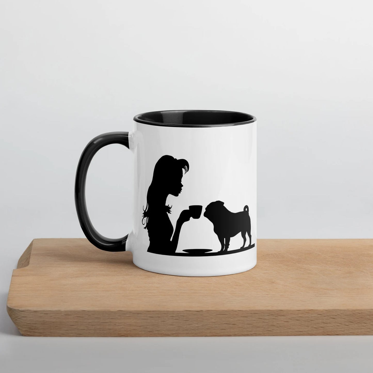 Taza de café Pug negro