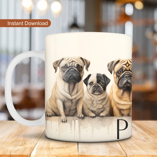 Taza de café Pugs